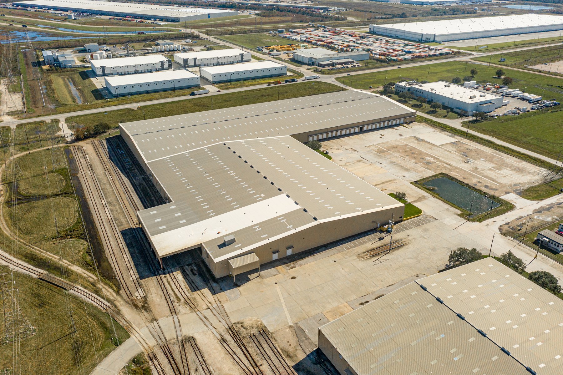 Baytown warehouse aerial